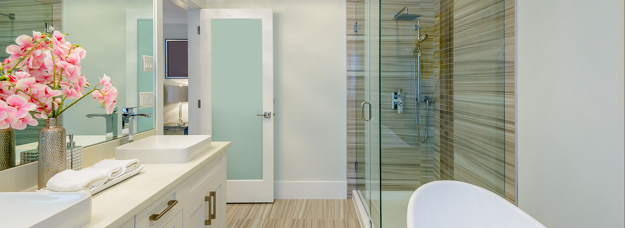 Bathroom with Glass Shower