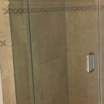 Corner stand-up shower with glass door