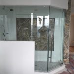 View of stone installment in shower
